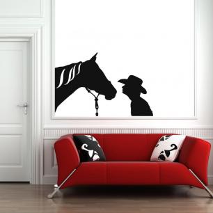 Adesivo Cavallo e Cowboy