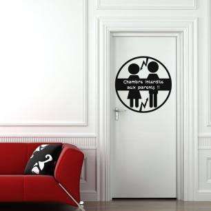 Chambre interdite aux parents Wall decal quote