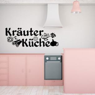 Adesivo citazione cucina  Kräuter küche