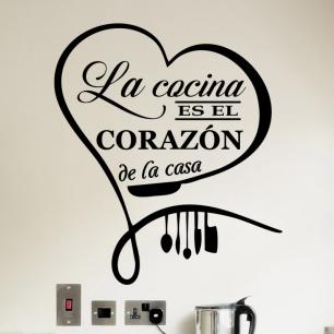 Sticker citation cuisine La cocina es el Corazon de la casa