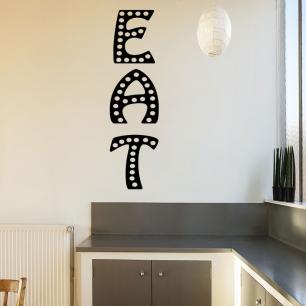 Kitchen wall decal quote Light panel "Eat"