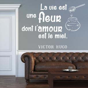 Muursticker La vie, l'amour - Victor Hugo
