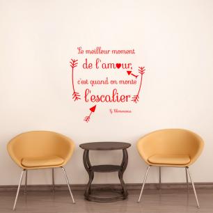 Wall sticker quote le meilleur moment de l'amour - Clémenceau