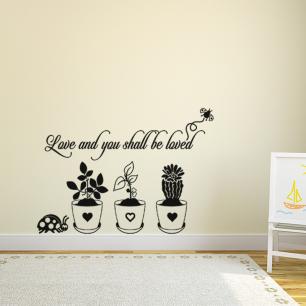 Wall sticker quote  Love and you shall be loved decoration