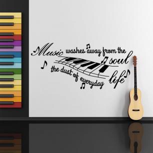 Music music washes away from the soul II Wall sticker quote