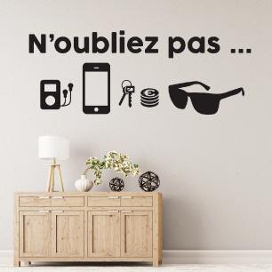 Quote wall decal n'oubliez pas