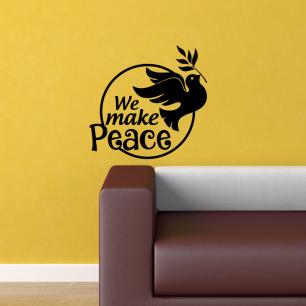 Muursticker citaat We make peace