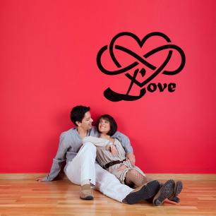 Wall decal Artistic Heart Love and infinity