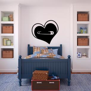Wall decal Heart with pin