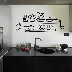 Kitchen wall decal Kitchen shelf