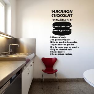 Sticker cuisine Macaron, chocolat, ingrédients