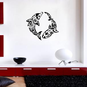 Rotating dolphins Wall decal