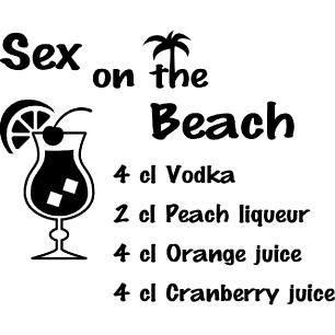 Wandtattoo deko Sex on the beach-Cocktail