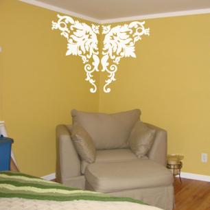 Floral decoration on corner Wall decal