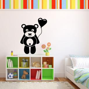 Wall decal Design teddy bear with heart