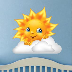 Sticker Design soleil et nuage
