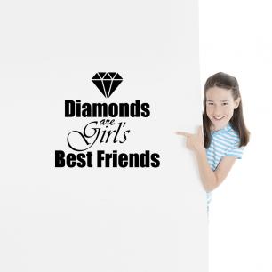 Muursticker Diamonds are girl's best friends