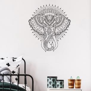 Wall decal ethnic elephant head design