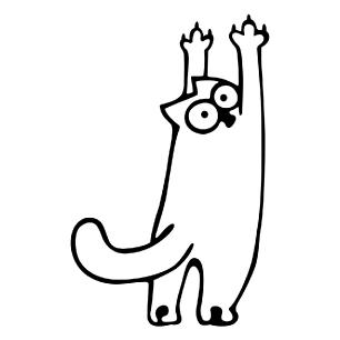 Sticker Stretching Katze für Mac