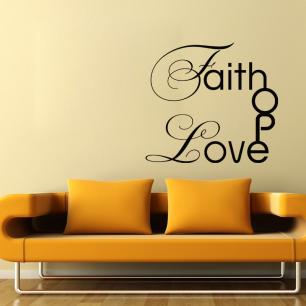 Wall decal Faith, hope, love