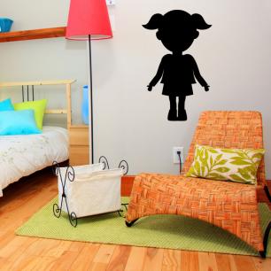 Wall decal girl silhouette