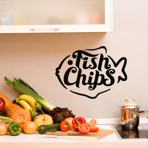 Wall decal Fish, chips