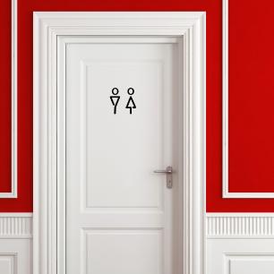Wall decal WC arrows