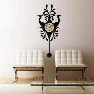 Wall decal Background for clock surrounded by beautiful birds