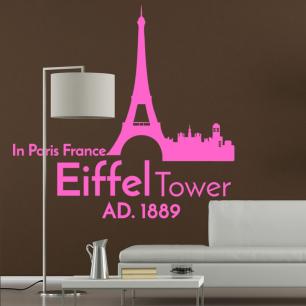 Sticker France Eiffel Tower AD.1889 in Paris France