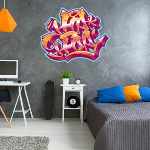 Wall sticker graffiti design hip-hop