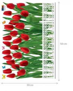 Sticker Haie de tulipes