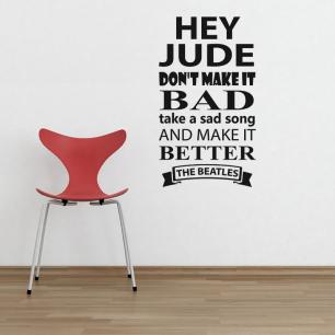 Wall decal Hey jude don't make it bad - The Beatles