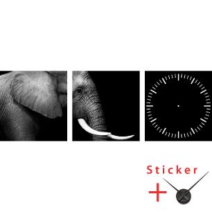 Sticker horloge L'éléphant