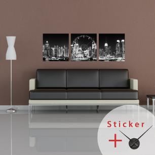 Clock Wall decal View on  New York