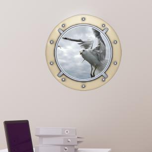 Wall decals Seagull in porthole