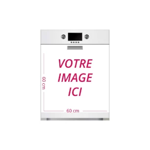 Sticker image personnalisable lave vaisselle 60x60 cm