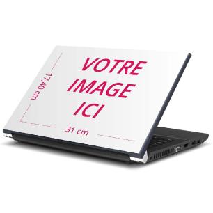 Sticker image personnalisable PC portable 14 pouces -17.4x31cm