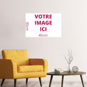 Wall decal customizable rectangle image H30 x L45 cm