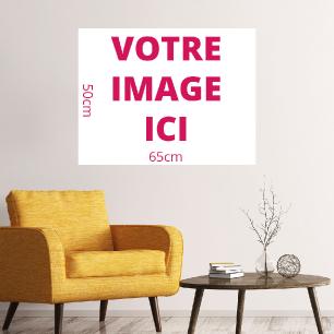 Wall decal customizable rectangle image H50 x L65 cm