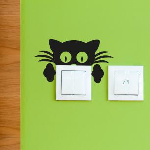 Wall sticker for light switch  kitten
