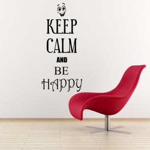 Muursticker Keep calm and be happy