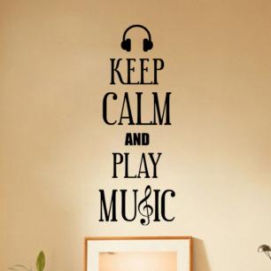 Wandtattoo Keep Calm and Play Music