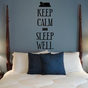 Muursticker Keep calm and sleep well