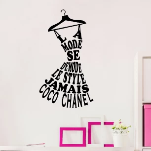 Sticker La mode se démode le style jamais - Coco Chanel