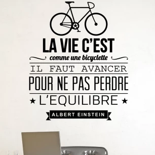 Sticker La vie c’est comme une bicyclette  – Albert Einstein