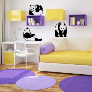 Sticker La vie des pandas