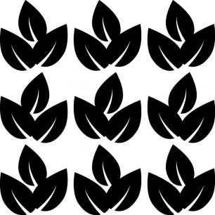 Wall decal leaves