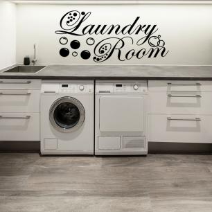Wall decal laundry room with bubbles