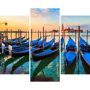 Sticker Les barques de Venise