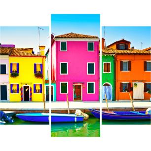Wall decals The multi-houses colors
